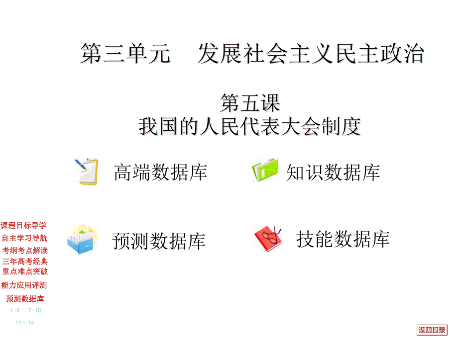 2012届高三政治【必修2】一轮复习课件：3.5_我国的人民代表大会制度.ppt_第1页