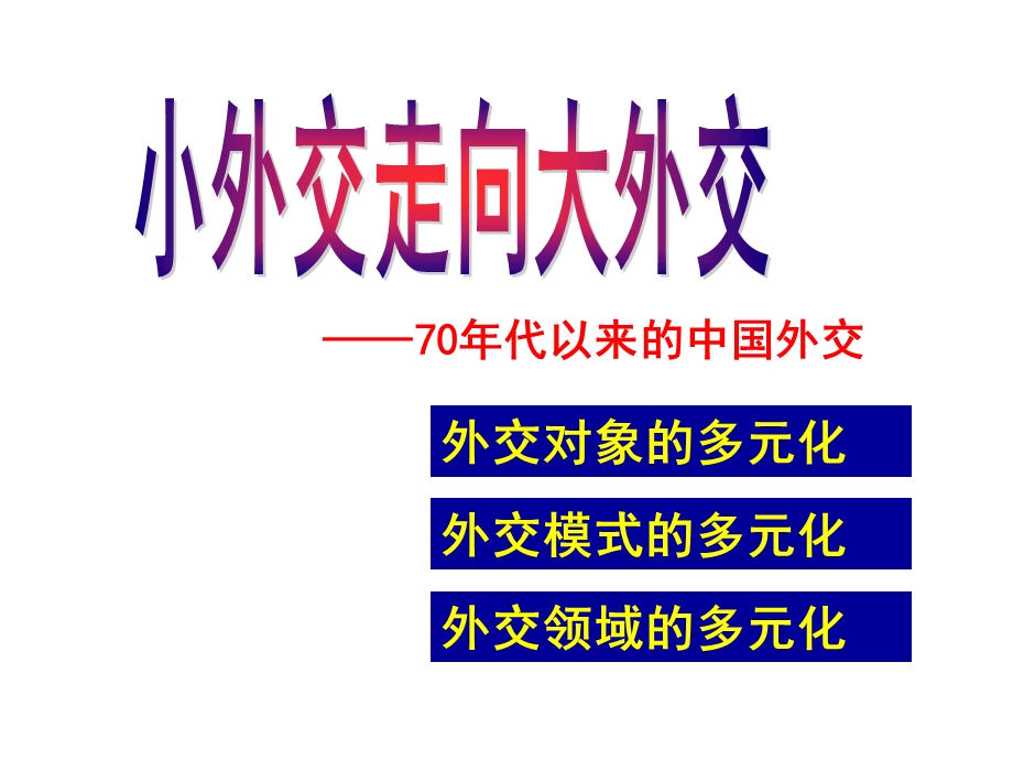 2015-2016学年高一历史人教版必修一课件：7-24《开创外交新局面》（共26张PPT） .ppt_第2页