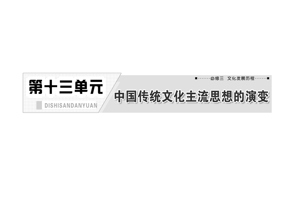 2013届高三历史一轮复习课件：第十三单元 第二十五讲 宋明理学及明清之际活跃的儒家思想（人教版）.ppt_第1页