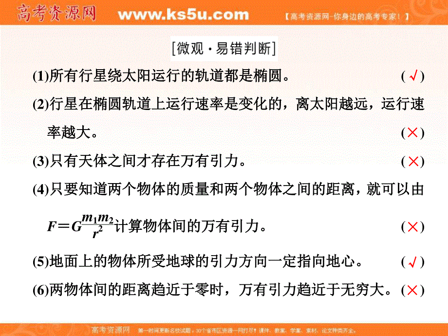 2017届高三物理一轮复习课件：第4章 第4节 万有引力定律及其应用 .ppt_第2页