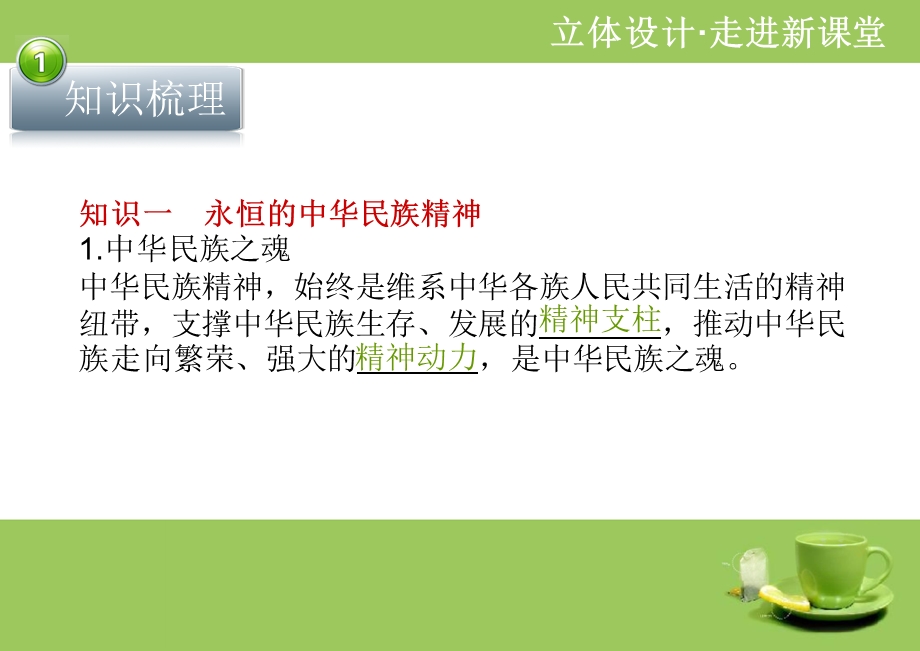 2012届高三政治一轮复习立体设计文化生活：第七课 我们的民族精神.ppt_第3页