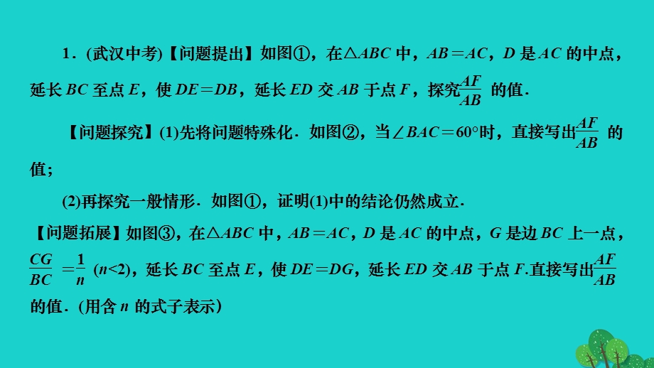 2022九年级数学下册 第27章 相似专题(九)相似三角形的类比探究问题作业课件（新版）新人教版.ppt_第2页