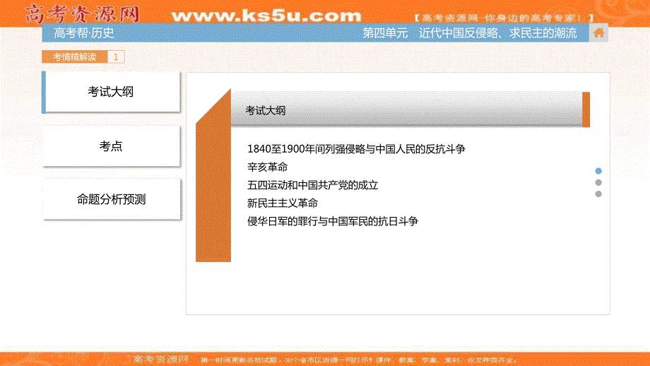 2018届高考历史（全国通用）一轮总复习课件：第四单元 近代中国反侵略、求民主的潮流 （共83张PPT） .ppt_第3页