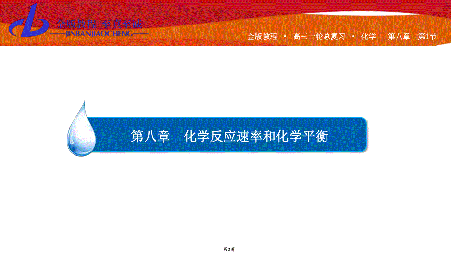 2016届高三化学一轮总复习课件 第八章　化学反应速率和化学平衡-1 .ppt_第2页