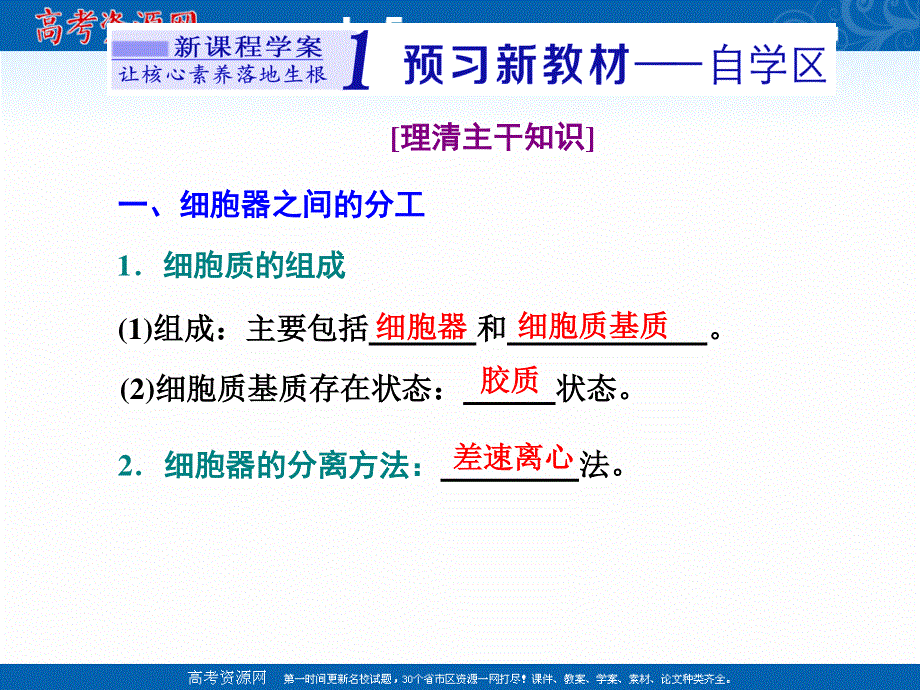 2020-2021学年人教版生物学必修1同步课件：第三章 第2节 第1课时 细胞器之间的分工 .ppt_第3页