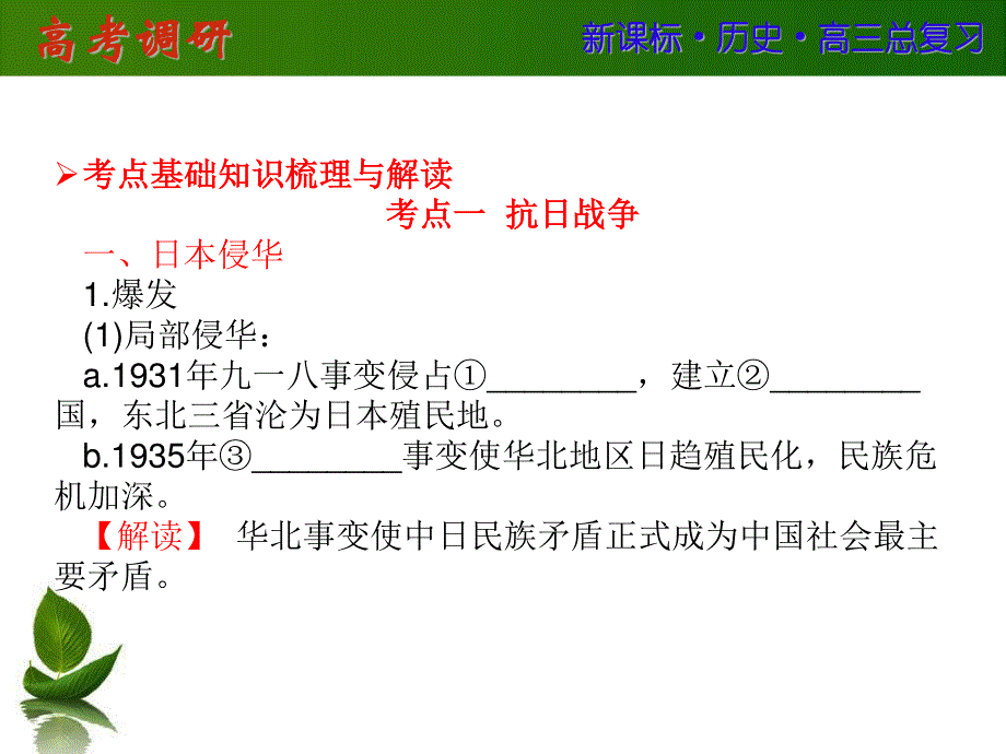 2016届高三历史一轮复习课件：第三单元 近代中国反侵略、求民主的潮流 第9讲 .ppt_第3页