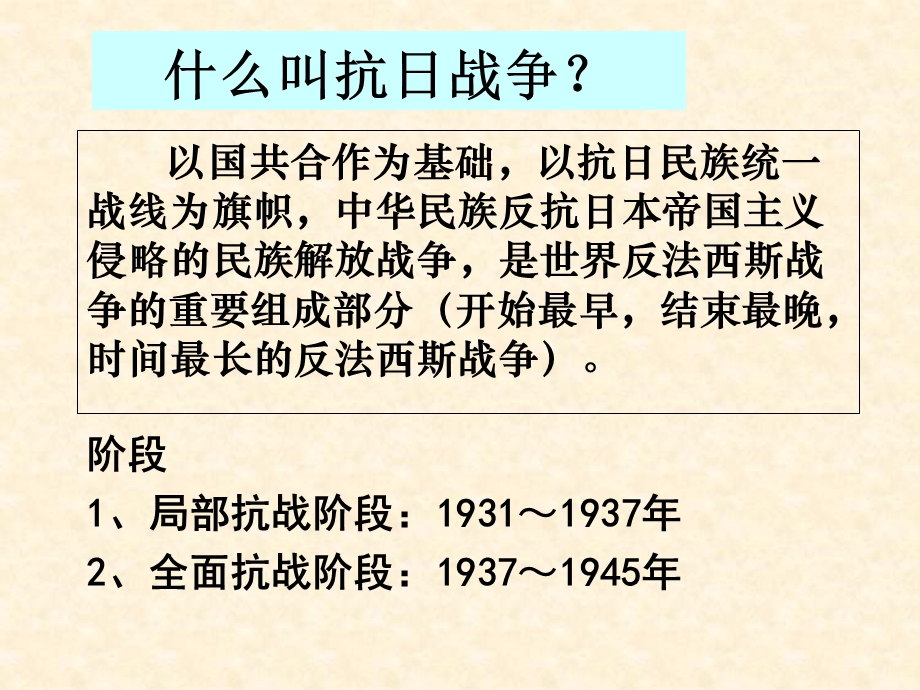 2015-2016学年高一历史北师大版必修一精选课件：第9课 中华民族的抗日战争（共40张PPT） .ppt_第3页