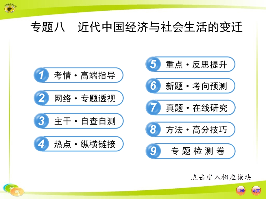 2013届高三历史二轮专题复习课件：专题八 近代中国经济与社会生活的变迁.ppt_第1页