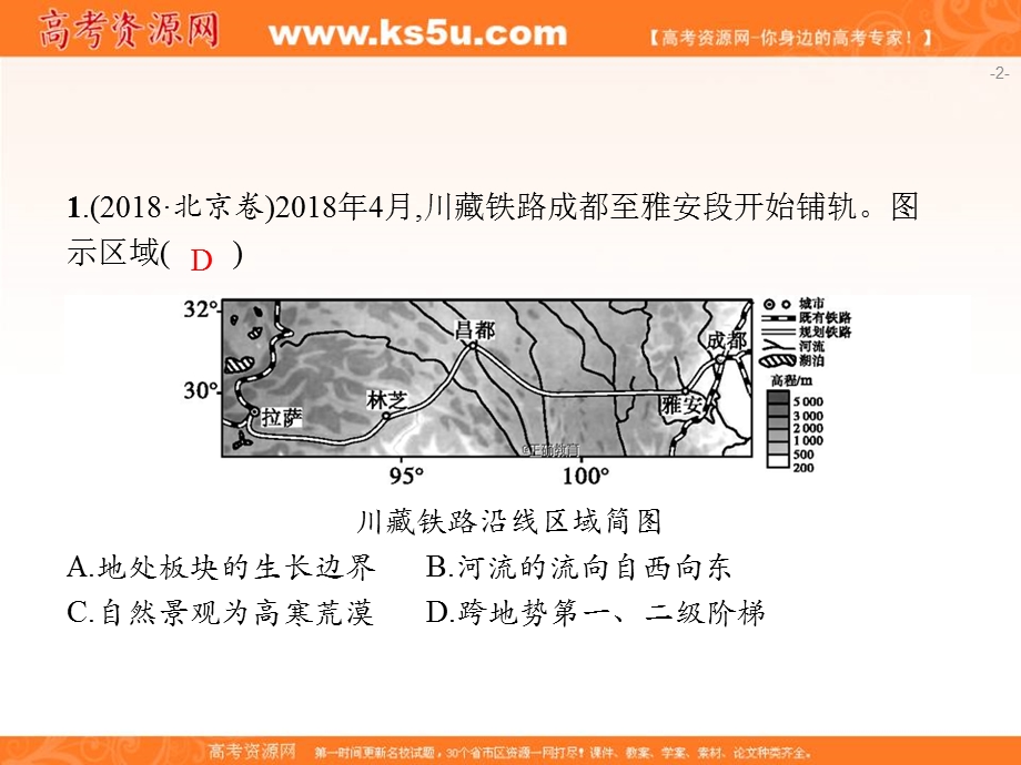 2020届高考地理二轮复习专题模块复习课件：专题8 区域特征分析与区域生态环境建设 第19讲 区域特征分析与差异比较 WORD版含答案.ppt_第2页