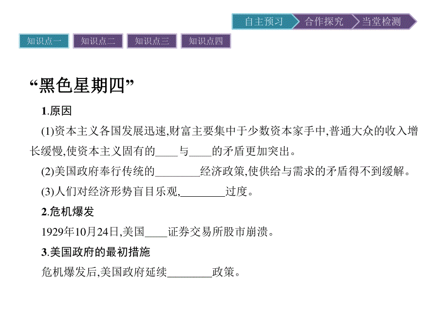 2015-2016学年高一历史岳麓版必修2课件：第15课　大萧条与罗斯福新政 .ppt_第3页