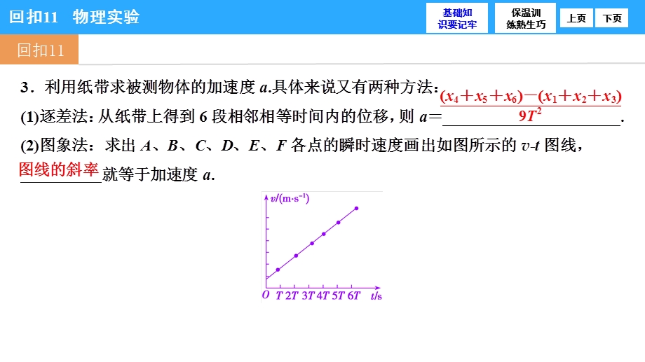 2017届高三物理高考二轮复习 第二部分 专题二 重点知识精彩回扣 回扣11　物理实验 .ppt_第3页