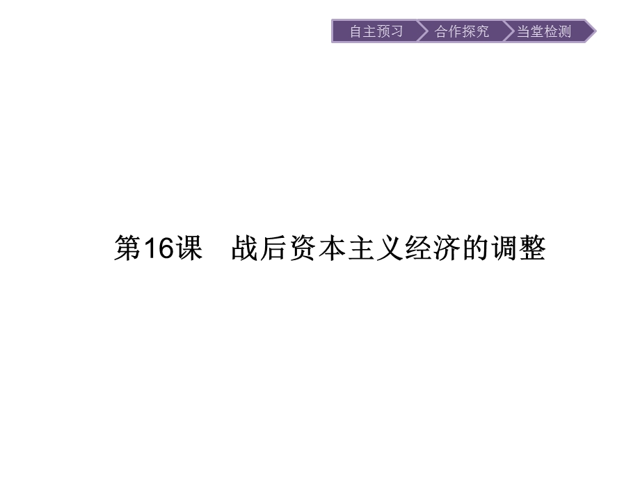 2015-2016学年高一历史岳麓版必修2课件：第16课　战后资本主义经济的调整 .ppt_第1页