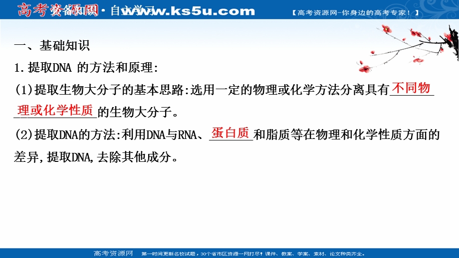 2020-2021学年人教版生物选修1课件：5-1 DNA的粗提取与鉴定 .ppt_第3页