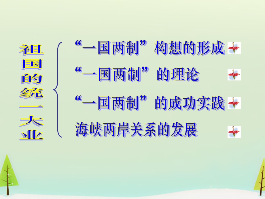 2015-2016学年高一历史： 第22课 祖国统一大业同课异构课件1 新人教版必修1 .ppt_第3页