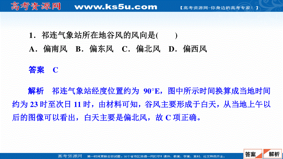 2020届高考地理大二轮刷题首选卷课件：第一篇 专题二 大气及其运动 .ppt_第3页