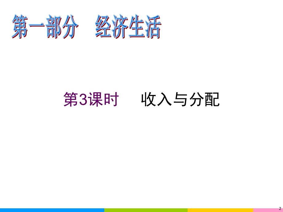 2012届高三政治二轮复习课件：第3课时 收入与分配（新人教必修1）.ppt_第2页