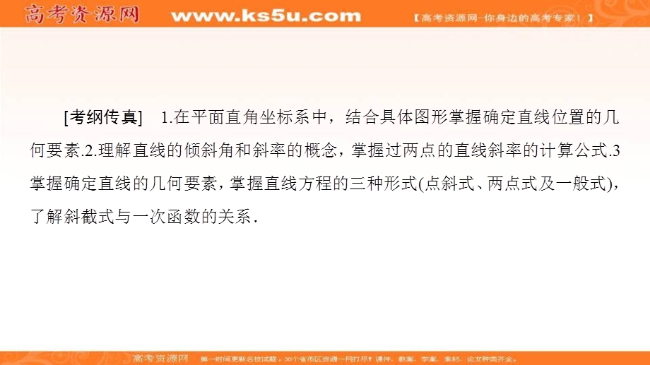 2018届高考数学（文）大一轮复习课件：第8章 第1节 直线的倾斜角与斜率、直线的方程 .ppt_第2页