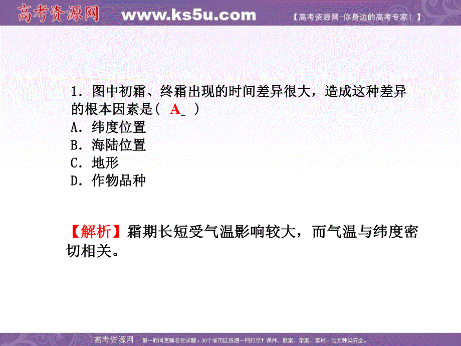 2016届高三地理二轮复习课件：专题小综合（8）专题八 气候分析 .ppt_第3页