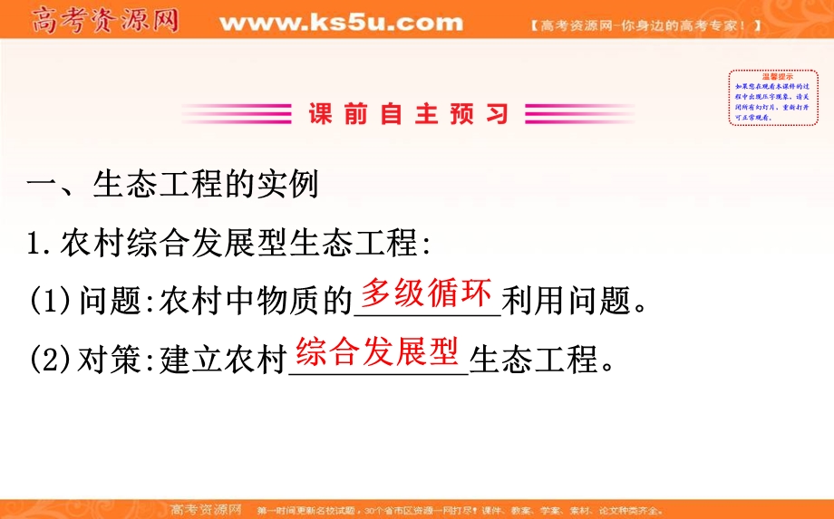 2020-2021学年人教版生物选修3课件：5-2 生态工程的实例和发展前景 .ppt_第3页