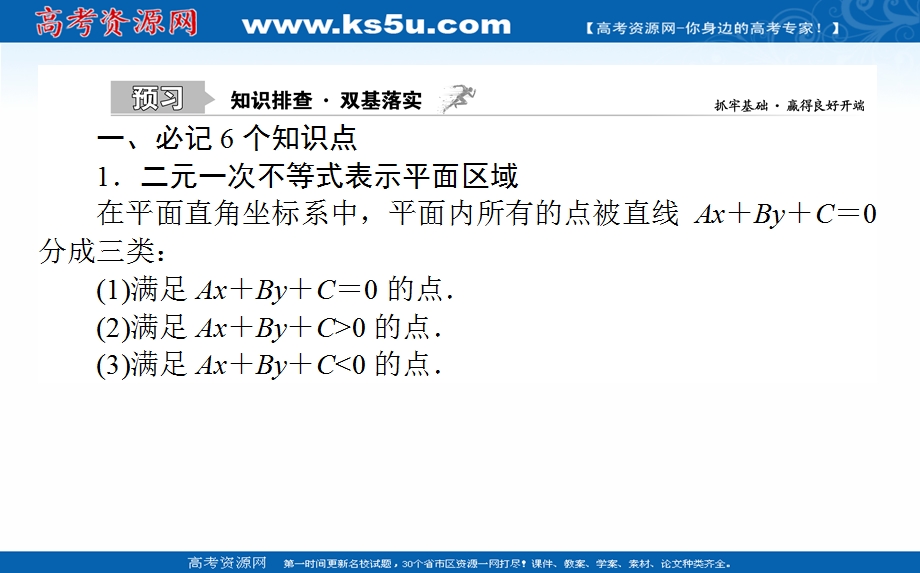 2021全国统考数学（文）人教版一轮课件：7-3 二元一次不等式（组）与简单的线性规划问题 .ppt_第2页