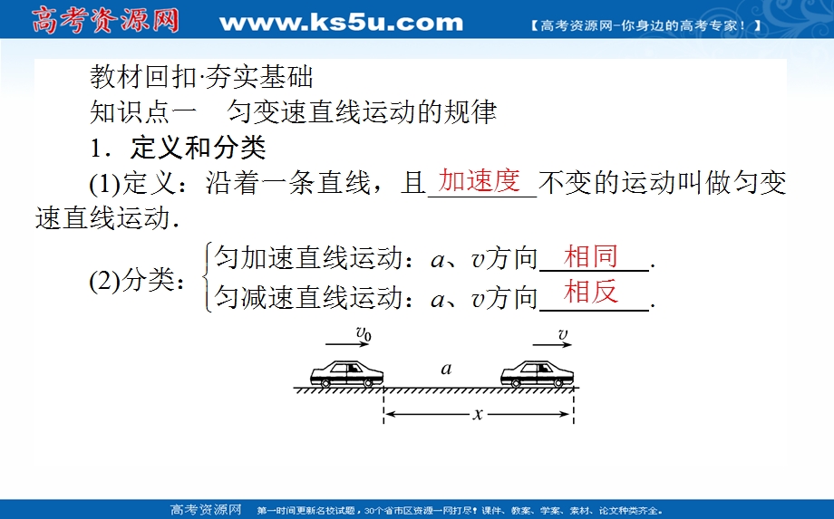 2021全国统考物理人教版一轮课件：1-2 匀变速直线运动的规律 .ppt_第2页