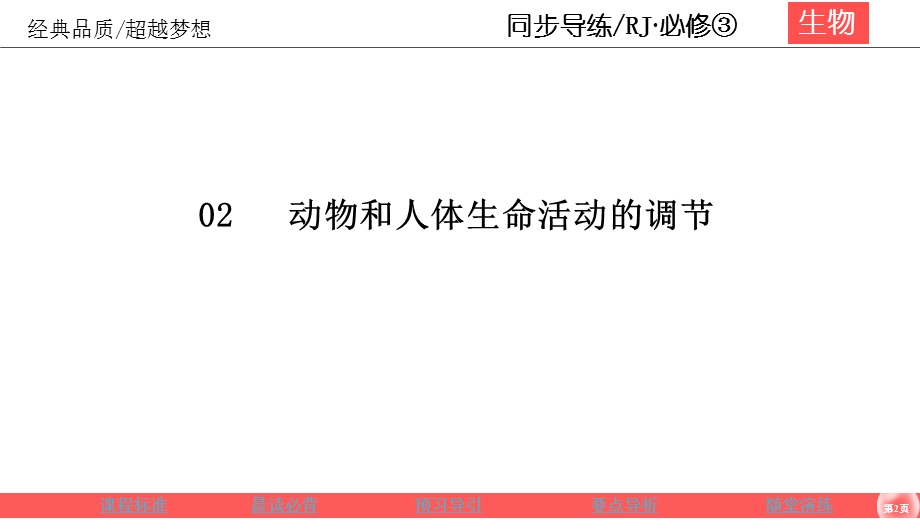 2019-2020学年人教版生物必修三同步导练课件：2-3 神经调节与体液调节的关系 .ppt_第2页