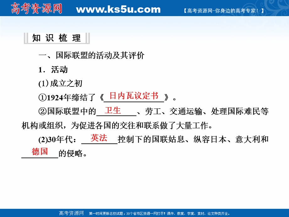 2020-2021学年人教版历史选修3课件：2-4 维护和平的尝试 .ppt_第2页