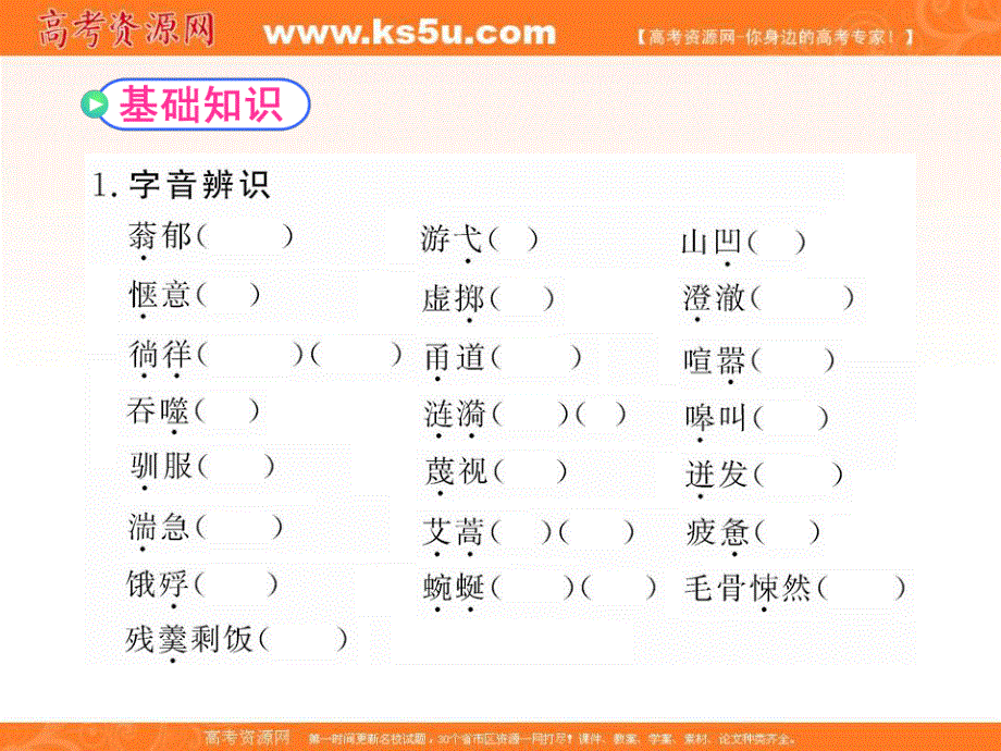 2012届高一语文同步课件：4.10.1《神的一滴》《像山那样思考》（苏教版必修1）.ppt_第3页