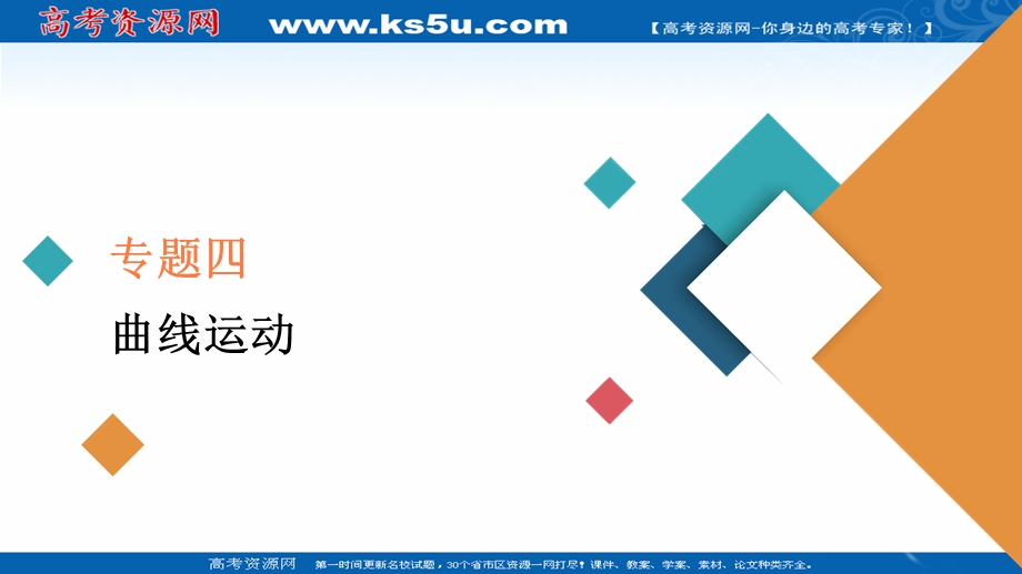 2020届高考大二轮刷题首选卷物理课件：专题四 曲线运动 .ppt_第1页