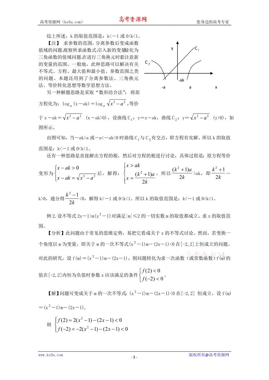 [原创]2011届高考数学解题思想方法-函数与方程的思想方法.doc_第3页