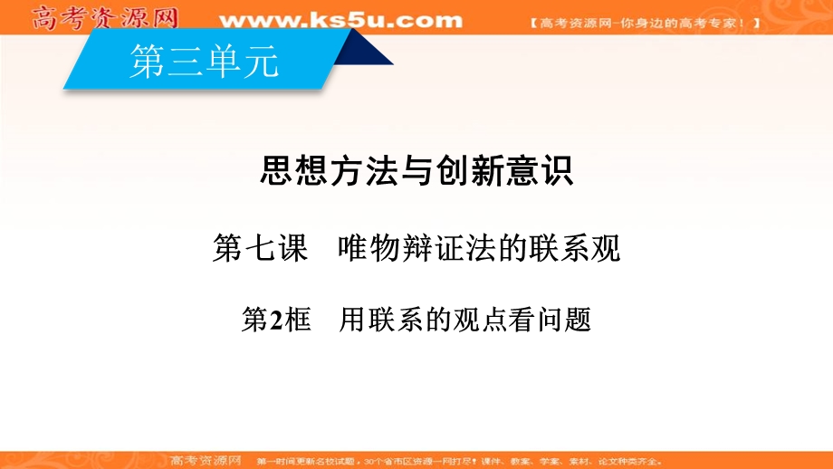 2019-2020学年人教版高中政治必修四配套课件：第7课 第2框 用联系的观点看问题 .ppt_第2页