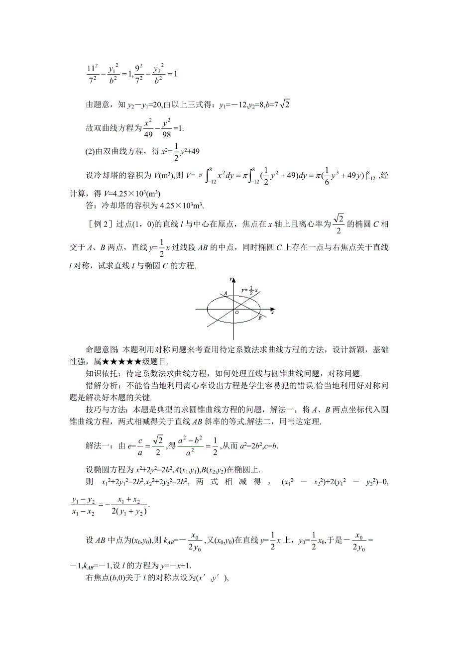 [原创]2011届高考数学难点突破难点23求圆锥曲线方程.doc_第2页