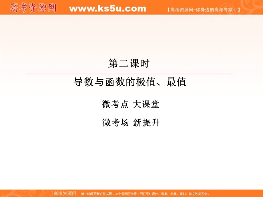 2018届高考数学（理）大一轮复习顶层设计课件：2-11-2导数与函数的极值、最值 .ppt_第3页