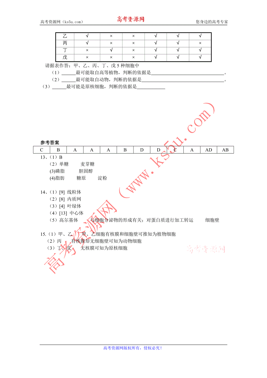 11-12学年 高一生物 拓展精练48.doc_第3页