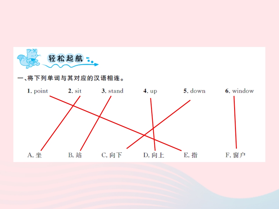 2022三年级英语上册 Module 3 Unit 1 Point to the door第二课时习题课件 外研版（三起）.ppt_第2页