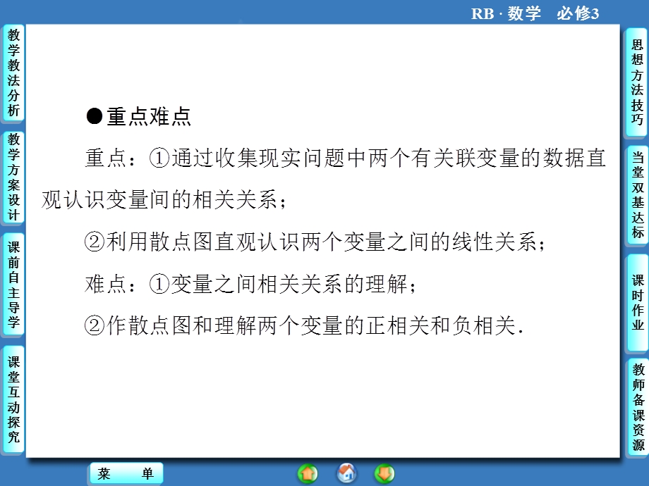 2015-2016学年高一数学人教B版必修3课件：2-3-1-2 变量间的相关关系 两个变量的线性相关 .ppt_第3页