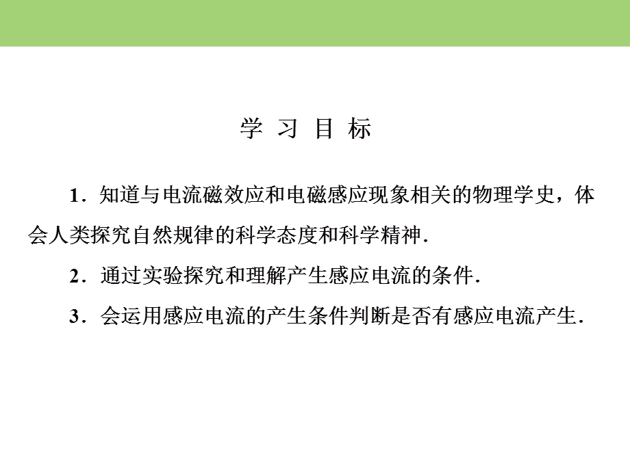 2019-2020学年人教版高中物理选修3-2同步课件：第四章 第1、2节　划时代的发现　探究感应电流的产生条件 .ppt_第3页