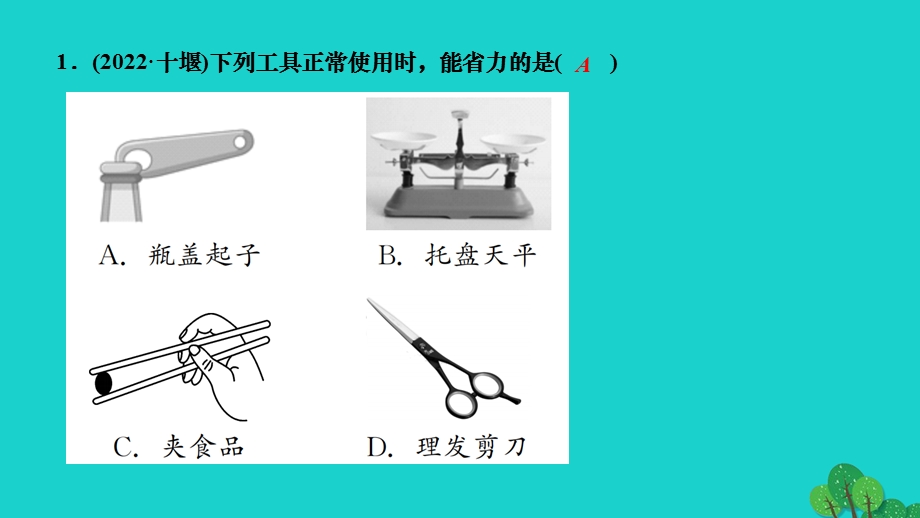 2022九年级物理全册 期末复习题九 简单机械作业课件（新版）新人教版.ppt_第3页