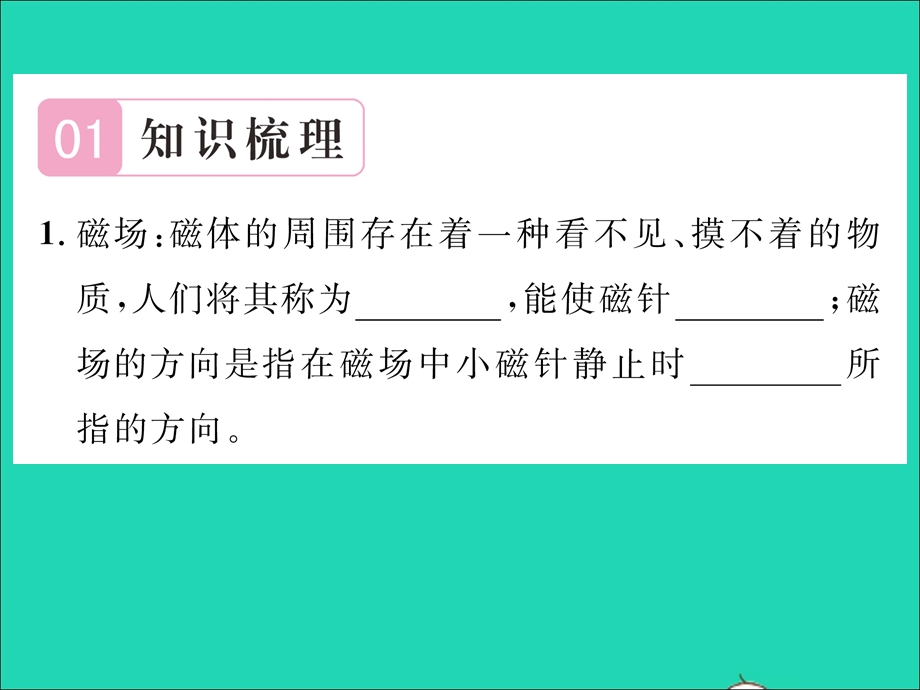 2022九年级物理全册 第十七章 从指南针到磁浮列车 第一节 磁是什么第2课时磁场与磁感线习题课件（新版）沪科版.ppt_第2页