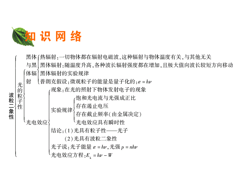 2019-2020学年人教版高中物理选修3-5同步配套课件：第17章 波粒二象性 章末总结17 .ppt_第2页