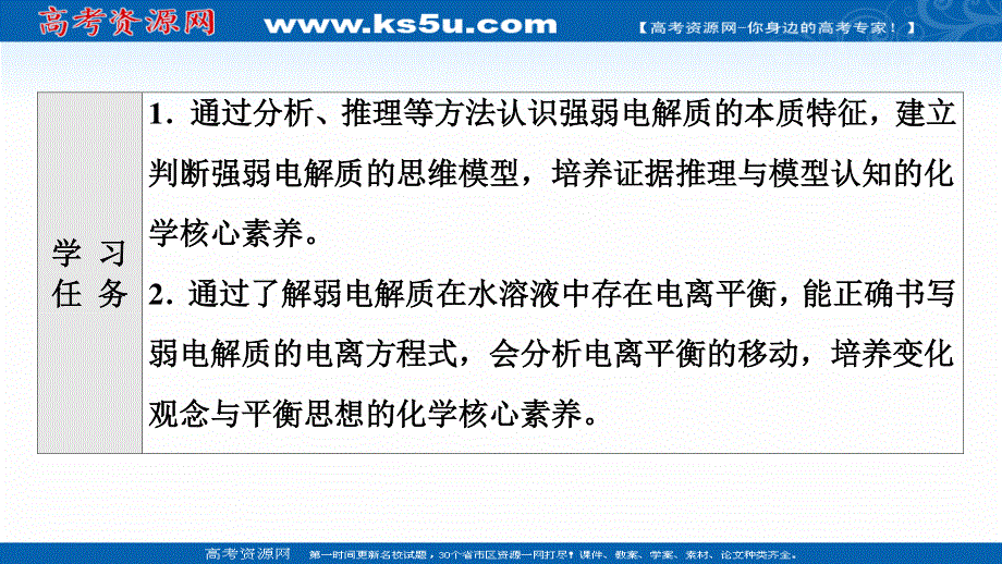 2021-2022学年新教材苏教化学选择性必修1课件：专题3 第1单元 基础课时15　弱电解质的电离平衡 .ppt_第2页