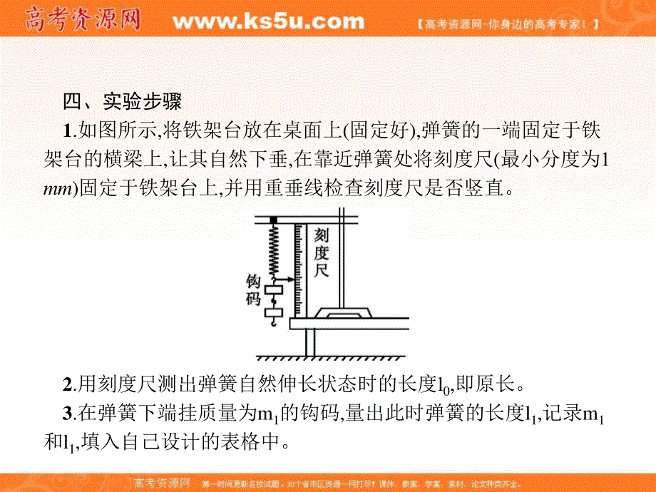 2018届高考物理一轮复习课件（知识梳理 多维课堂 对应训练）：实验2　探究弹力和弹簧伸长的关系 （共34张PPT） .ppt_第3页