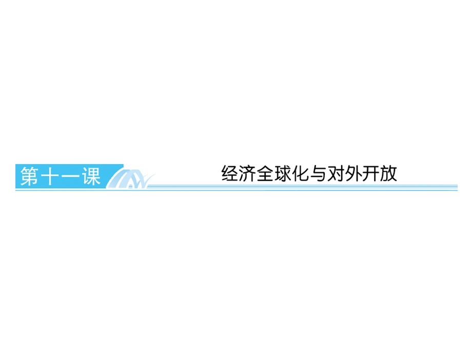 2013届高三政治一轮复习课件：4.11经济全球化与对外开放（新人教必修1）.ppt_第1页