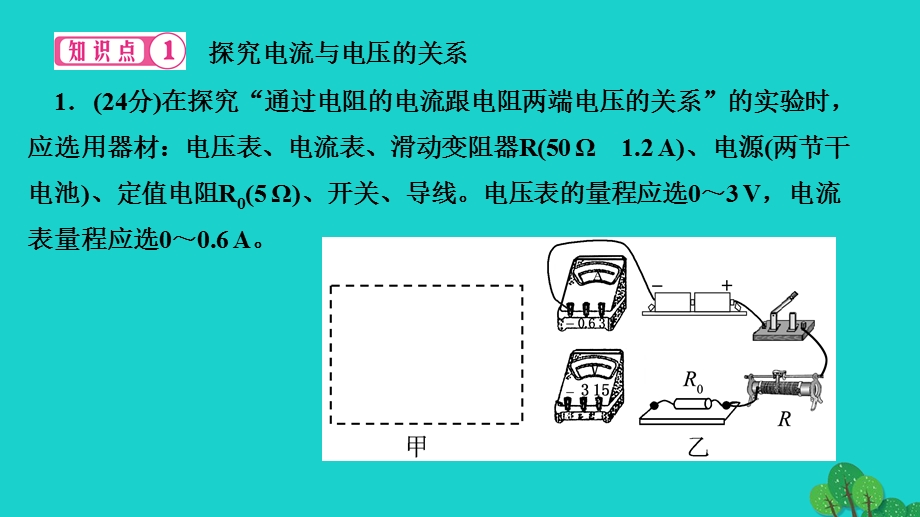 2022九年级物理全册 第十七章 欧姆定律第1节 电流与电压和电阻的关系作业课件（新版）新人教版.ppt_第3页