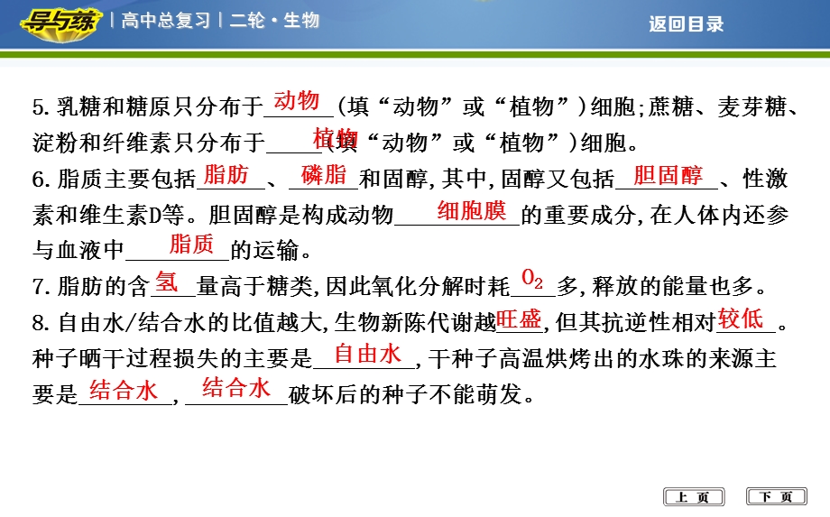 2018届高考生物二轮复习专题课件：考前第15天　细胞的物质基础和结构基础 .ppt_第3页