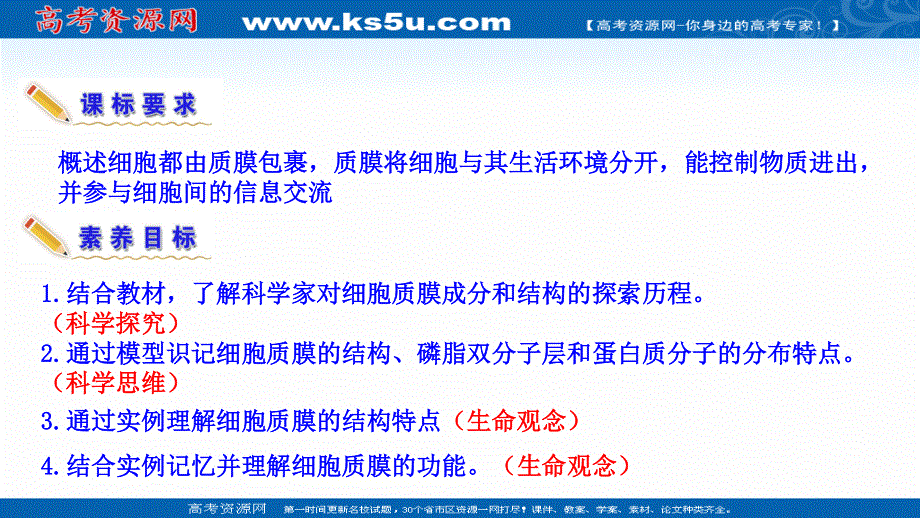 2021-2022学年新教材苏教版生物必修1课件：2-2-1 细胞——生命活动的基本单位--细胞质膜将细胞与外界环境分开 .ppt_第3页