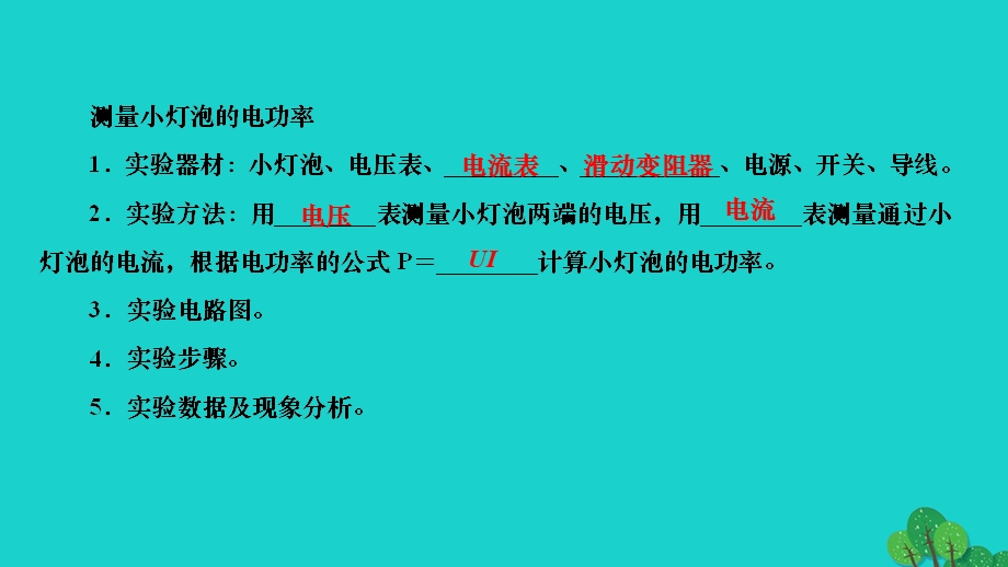 2022九年级物理全册 第十八章 电功率第3节 测量小灯泡的电功率作业课件（新版）新人教版.ppt_第3页