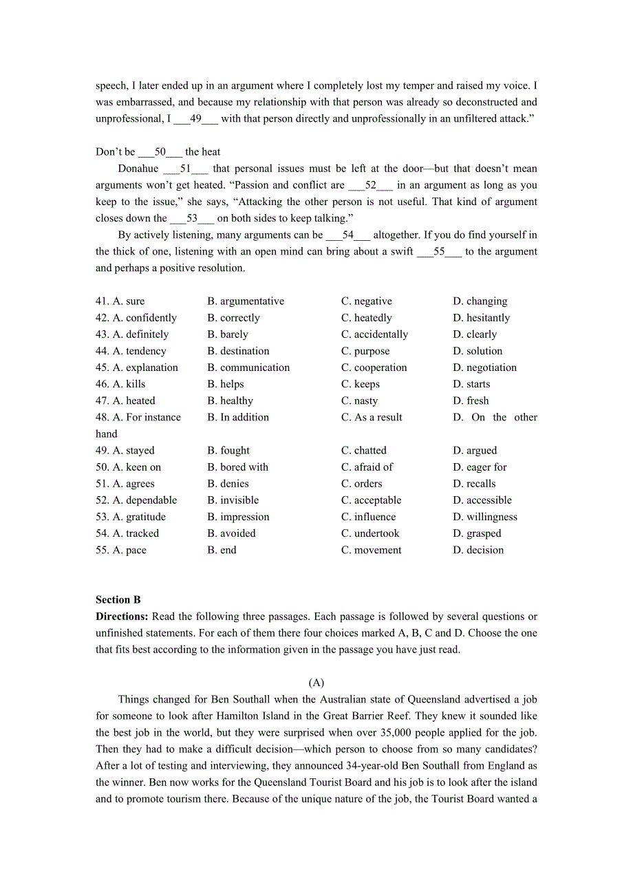 上海市十校2017届高三上学期第一次联考英语试卷 WORD版含答案.doc_第3页