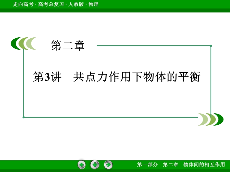 2016届高三物理人教版一轮复习课件：第2章 第3讲共点力作用下物体的平衡.ppt_第3页