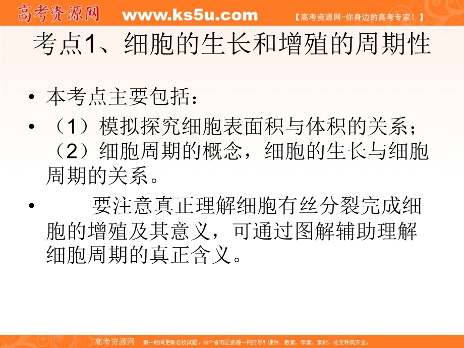 2012届高三生物一轮复习知识网络汇总：第4单元 细胞的增殖.ppt_第3页